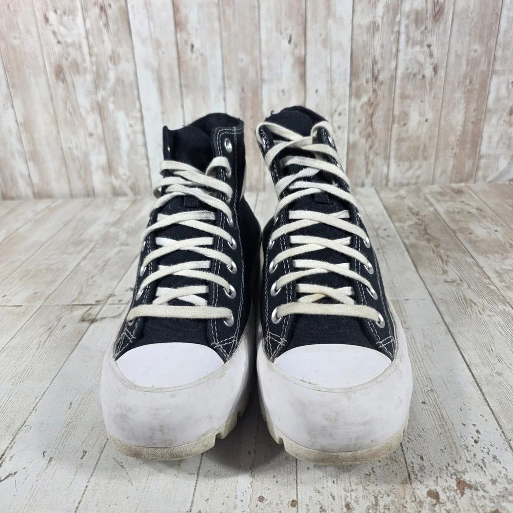 Converse Chuck Taylor All Star Lugged High Top Black Platform Sneakers 10 - Picture 2 of 8